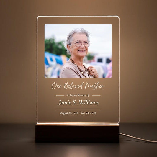 Personalized LED Memorial Plaque, In Loving Memory, Personalized Memorial Gift, Sympathy Gift, Bereavement Gift, Funeral Sign