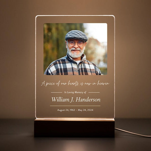 Personalized LED Memorial Plaque, In Loving Memory, Personalized Memorial Gift, Sympathy Gift, Bereavement Gift, Funeral Sign