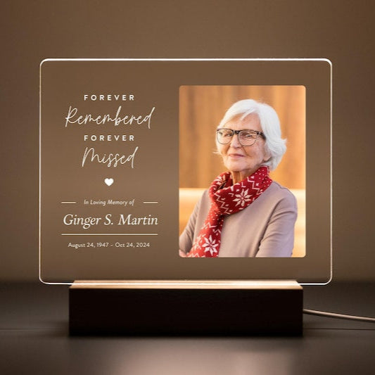 Personalized LED Memorial Plaque, In Loving Memory, Personalized Memorial Gift, Sympathy Gift, Bereavement Gift, Funeral Sign