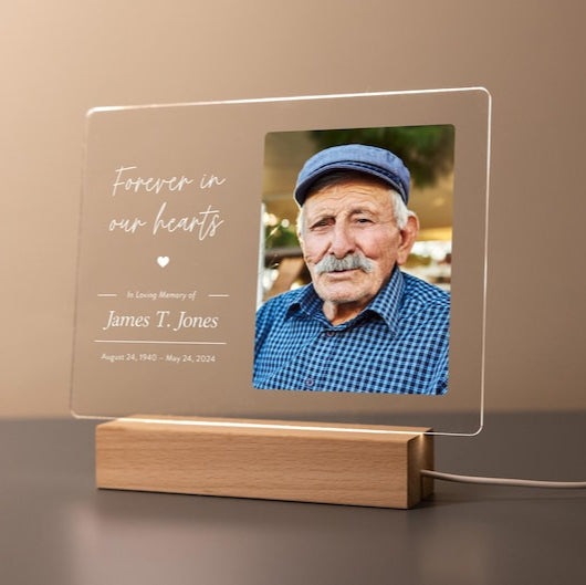 Personalized LED Memorial Plaque, In Loving Memory, Personalized Memorial Gift, Sympathy Gift, Bereavement Gift, Funeral Sign