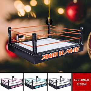Wrestling Keepsake, Personalized Wrestling Shaped Ornament, Wrestling Lovers Gift, Custom Wrestling Christmas Ornament, Wrestler Gifts