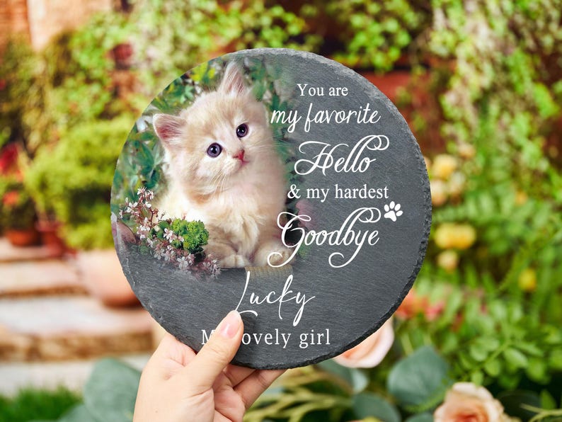 Personalized Pet Dog Memorial Stone with Photo, Pet Grave Marker,Pet Headstone Custom,Dog Memorial Stone,Garden Memorial Stone