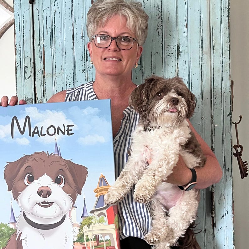 Custom Cartoon Pet Portrait | Cat, Dog, Horse, Rabbit Portrait From Photo | Cartoon Style | Custom Gift | Digital Prints | Illustration Art