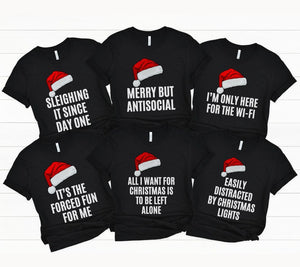Santa Family Chistimas Pajamas Sarcastic Matching Family Pajamas Christmas Matching Family Pyjamas Snarky Holiday Pajamas Group Matching PJs
