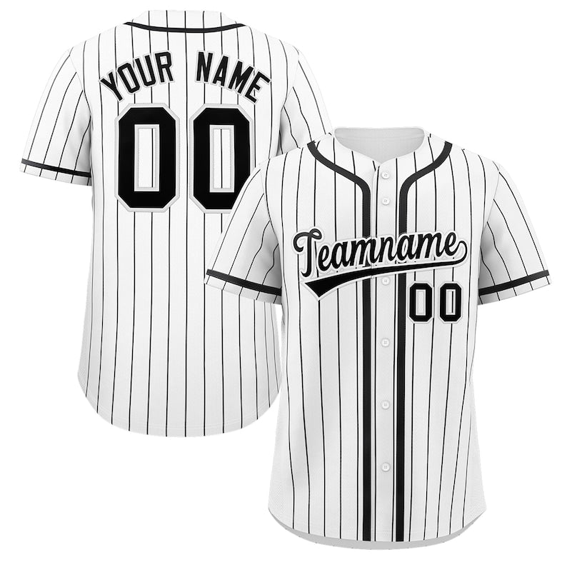 Personalized Team Name Number Logo Pinstripe Baseball Jersey, Custom Stripe Baseball Jersey, Baseball Jersey Uniform Baseball Fans Shirt