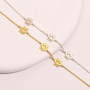 Paw Print Name Bracelet,Custom Elegant Dog Paw Bracelet,Pet Name Bracelet,Pet Lover Gift, Christmas gifts