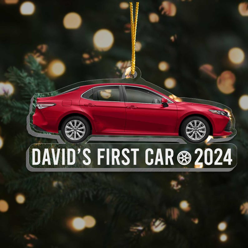 Personalized My First Car Photo Ornament 2025 , First Car Gift for Driver, Driver Appreciation Gift, Customized Picture New Cars Ornaments