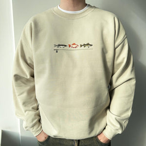 Vintage fishing sweatshirt crewneck, Fishing shirt, Fisherman sweater, Fishing gifts, Outdoor Outfitters, Fishing embroidered sweatshirt