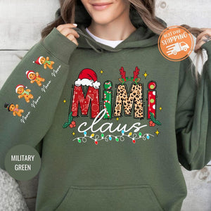 Custom Christmas Mimi Claus Sweatshirt, Personalized Mimi Claus Shirt with Grandkids Names, Mimi Christmas Gift, Christmas Gift for Grandma