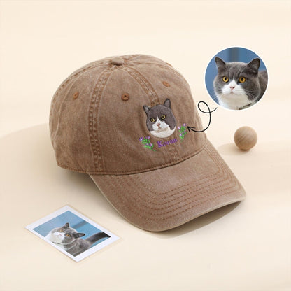 Custom EMBROIDERED Pet Hat Using Pet Photo Personalized Dog Hat Custom Cat Hat Custom Pet Cap Dog Hat Custom Dog Baseball Cap Dog Mom Hat