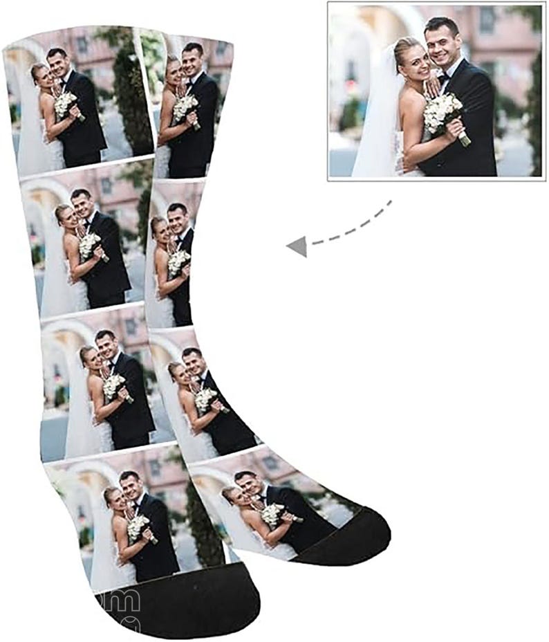 Custom Photo Socks: Personalized Fleece-Lined Crew Socks