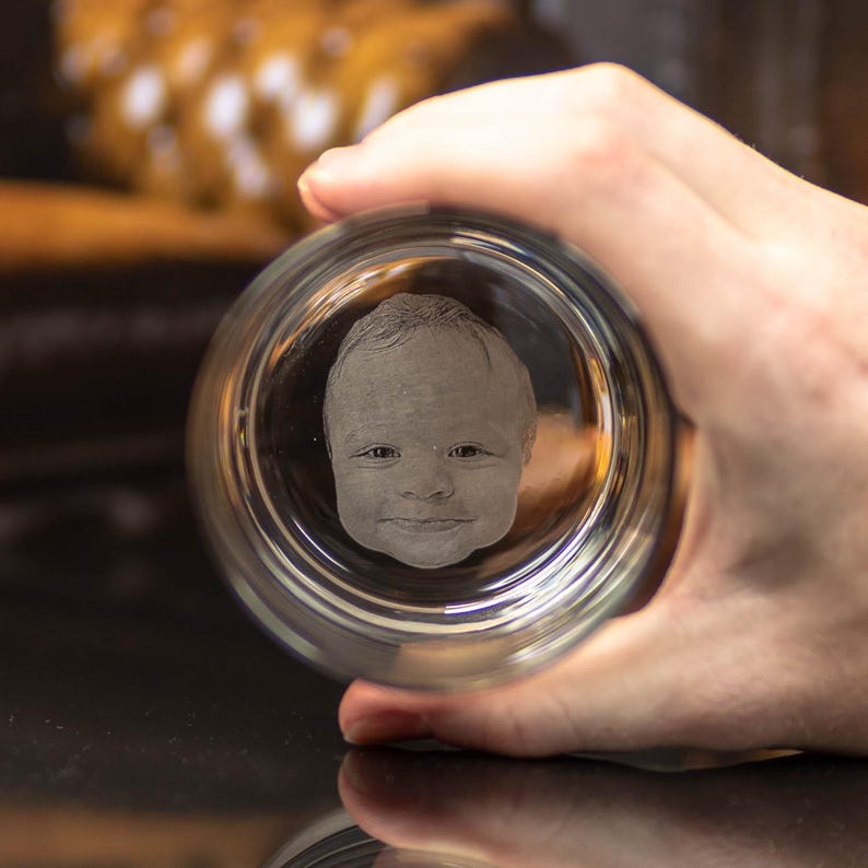 Personalized Whiskey Glass - Handwriting Gift for Him - Anniversary Birthday Christmas Base Etch