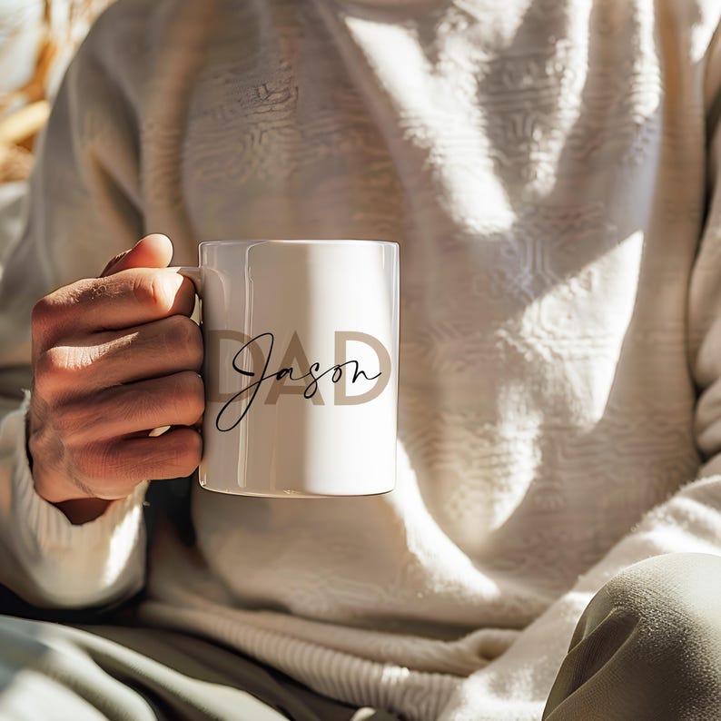 Personalized Mom & Dad Coffee Mugs, Make It a Set, Custom Baby Announcement, Baby Shower Gift for First Time Parents,Expecting Mommy Daddy