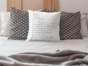 To My Son Inspirational Pillow - A Heartfelt Message from Mom to Son, Perfect Gift for Birthdays, Holidays, or Just Because
