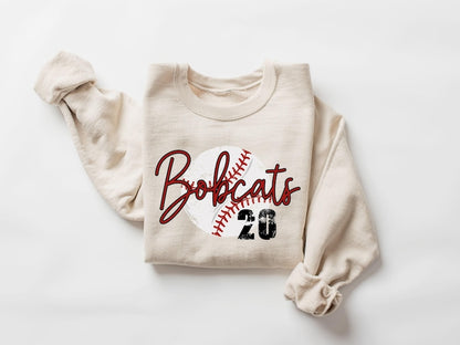 Personalized Baseball Sweatshirt, Baseball Team Name & Number Shirt, Game Day Shirt, Custom Baseball Team Shirt, Baseball Jersey Number