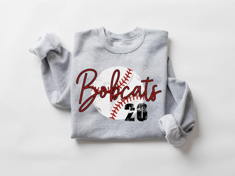 Personalized Baseball Sweatshirt, Baseball Team Name & Number Shirt, Game Day Shirt, Custom Baseball Team Shirt, Baseball Jersey Number
