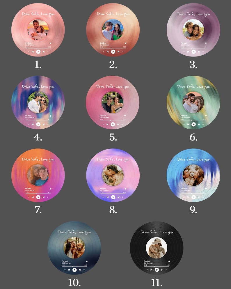 Personalized Valentine's Day Gift For Him, Custom Song & Photo Car Visor Clip, Boyfriend Husband Gifts, Drive Safe Photo Couples Visor Clip