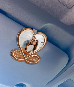 Personalized Valentine's Day Gift For Him, Custom Photo Car Visor Clip, Boyfriend Husband Gifts, Custom Drive Safe Sun Visor Picture Clip