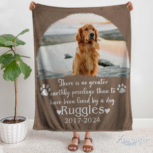 Personalized Pet Memorial Photo Blanket, Customized Dog Cat Photo Throws, Pet Face Photo Memory Gift For Dog Cat Lovers, Custom Pet Blanket