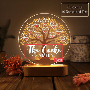 Tree of Life Names Night Light Mother's Day Gift, Family Tree Night Light, Custom Night Light with Kids Names, Birthday Gifts, Gifts for Mom