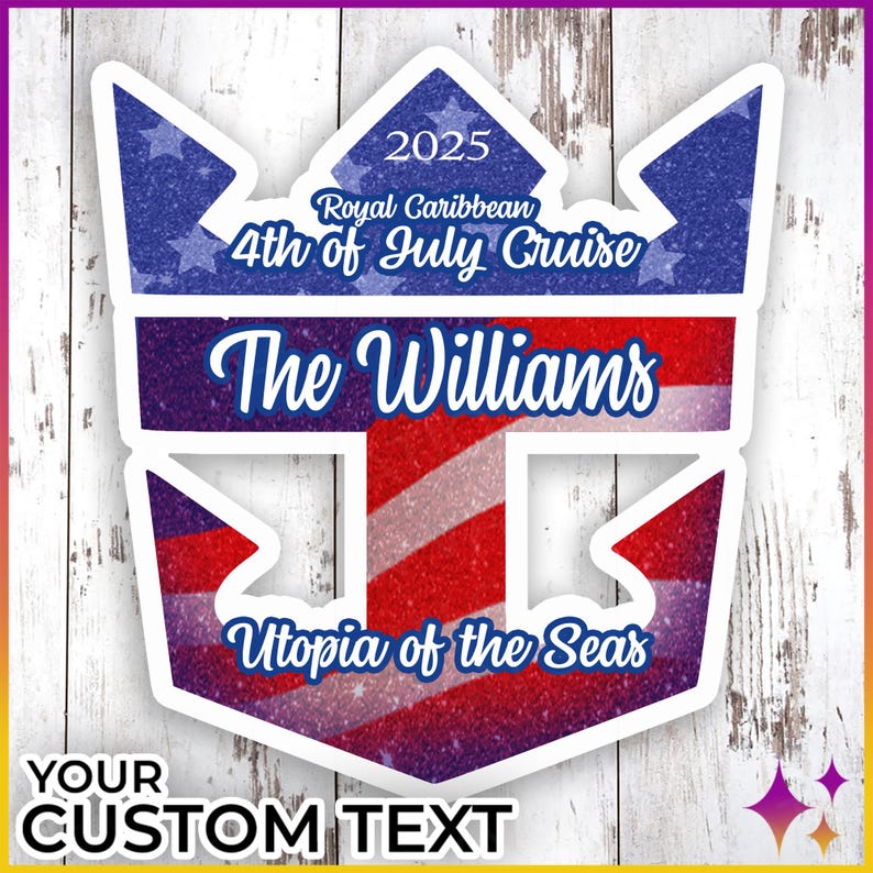 July 4th Cruise Door Magnets Royal Caribbean | Personalized 4th of July Royal Caribbean Cruise Door Cruise Magnets | Cruise Door Magnet Sign