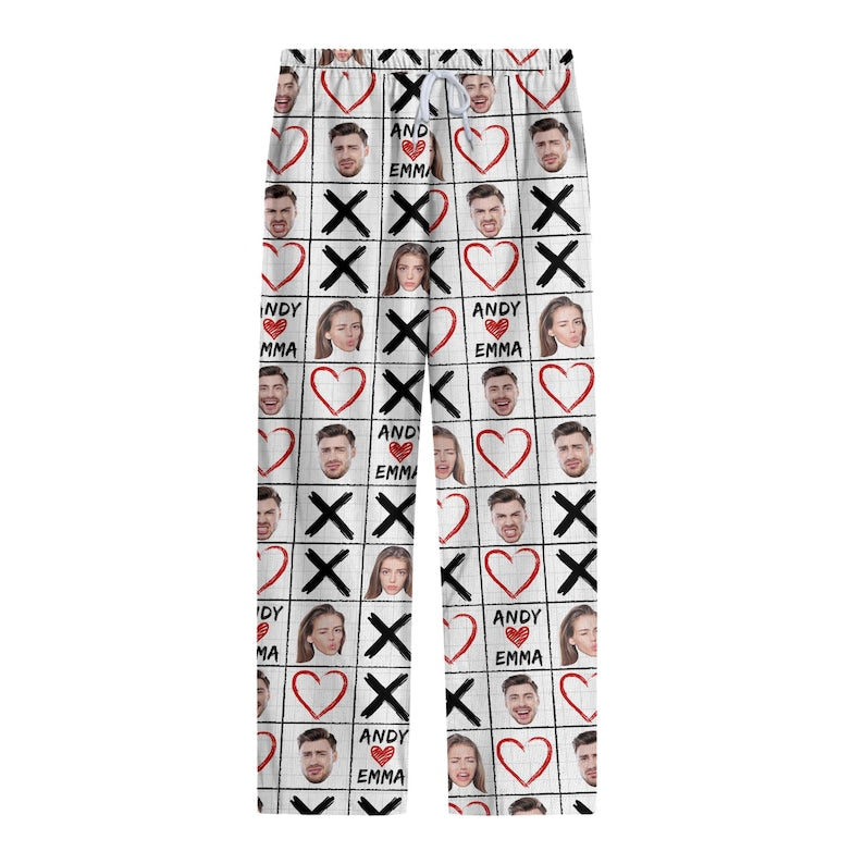 Personalized Pajamas Pants For Men Women, Custom Pajamas With Photo Dog Cat Photo, Customized Pjs Bottoms Gift For Couple, Valentines Gifts