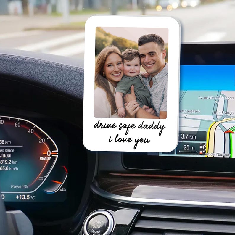 Personalized Valentine's Day Gift For Him, Custom Photo Car Visor Clip, Husband Gifts, Drive Safe Visor Clip With Picture Gift For Boyfriend