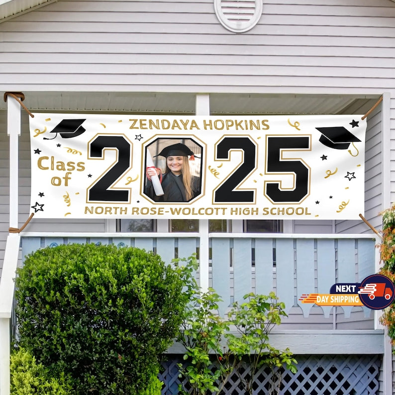 Personalized Graduation Banner, Graduation Announcement, Personalized Gift, Graduation Party, Graduation Decoration, Class Of 2025