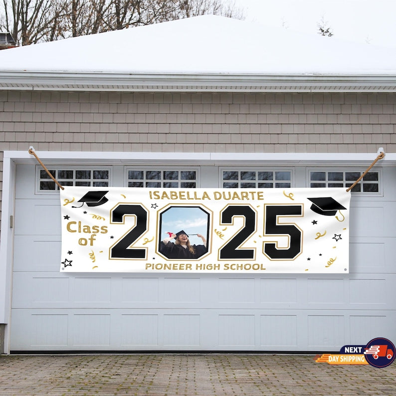 Personalized Graduation Banner, Graduation Announcement, Personalized Gift, Graduation Party, Graduation Decoration, Class Of 2025