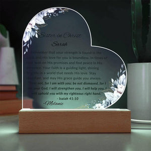 Sister in Christ Friendship Gift Plaque, Thankful for You Gift for Women, Faith Gift for Friend, Christian Thank you Religious Friend Gift