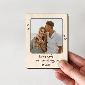 Custom Photo Car Visor Clip, Drive Safe, Valentines Day Gift for Boyfriend, Custom Photo Car Decoration, Couple Photo Visor Clip