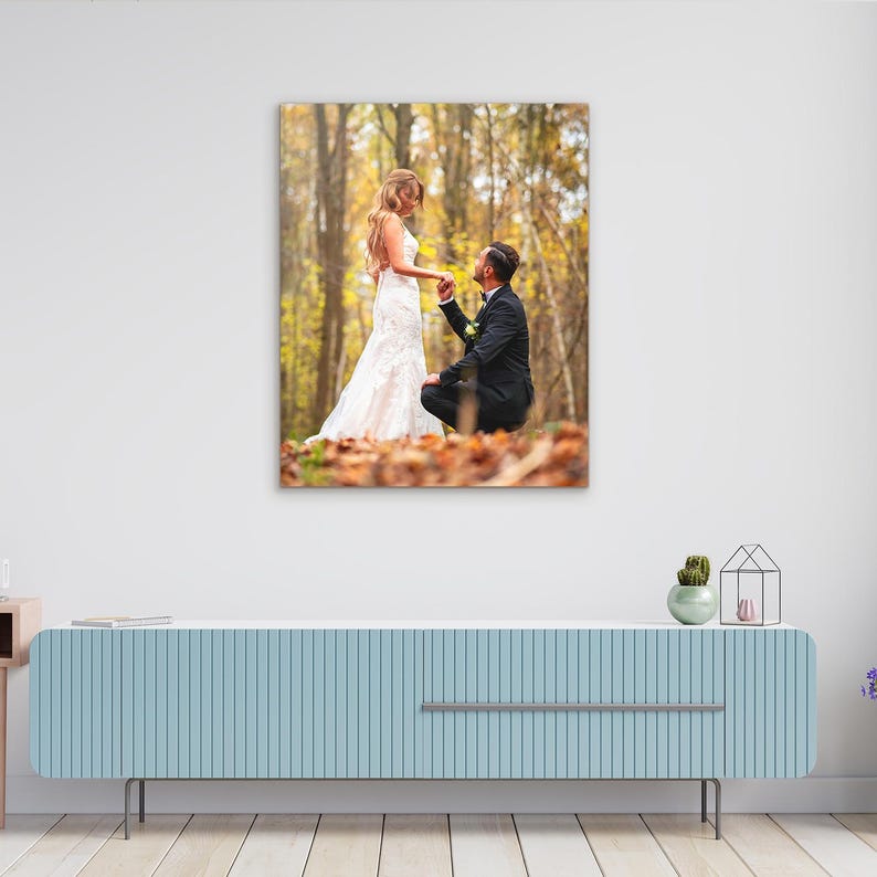Custom Canvas Print with Your Photo on Canvas, Photo Prints Framed Canvas Wall Art, Personalized Photo Gifts
