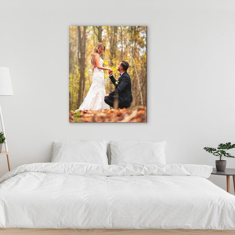 Custom Canvas Print with Your Photo on Canvas, Photo Prints Framed Canvas Wall Art, Personalized Photo Gifts