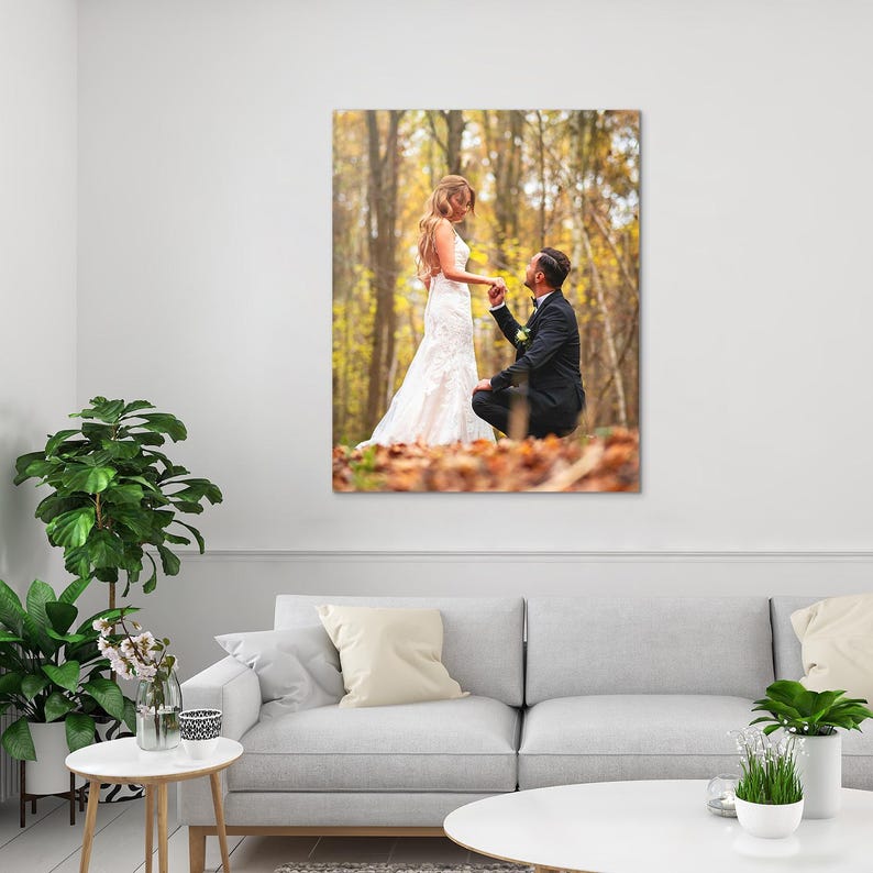 Custom Canvas Print with Your Photo on Canvas, Photo Prints Framed Canvas Wall Art, Personalized Photo Gifts