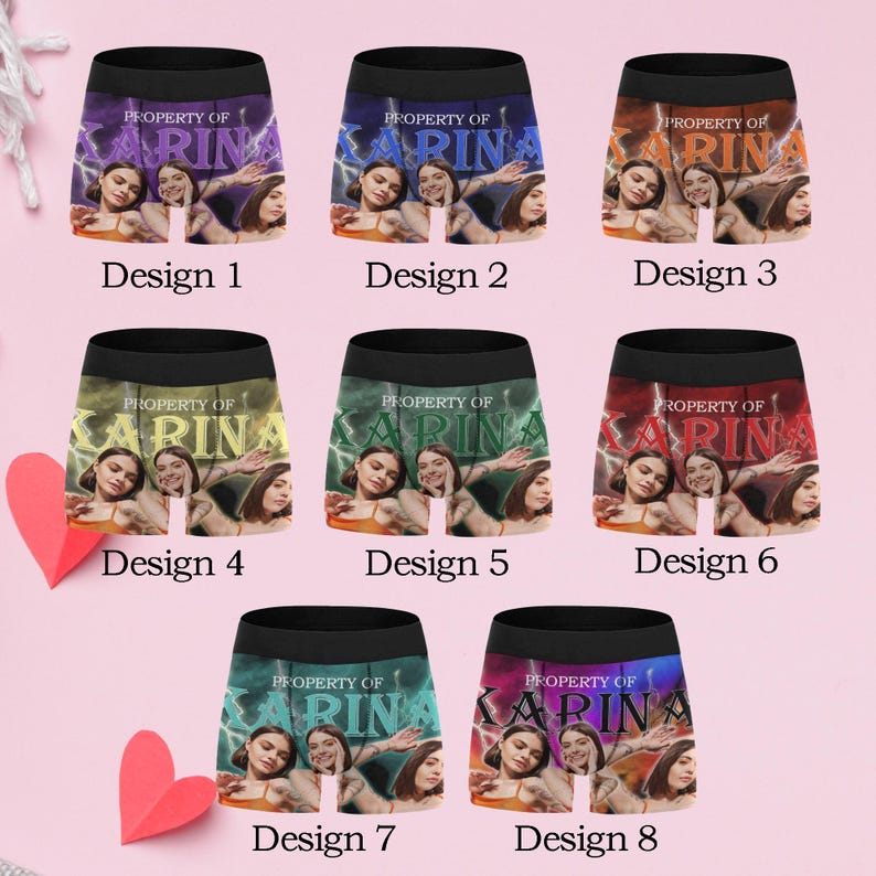 Personalized Boxer with Picture, Personalized Photo Underwear, Custom Name on underwear, Custom boxer for Boyfriend, Valentine Gift for Him