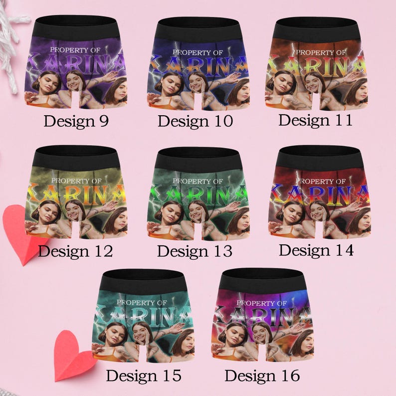 Personalized Boxer with Picture, Personalized Photo Underwear, Custom Name on underwear, Custom boxer for Boyfriend, Valentine Gift for Him
