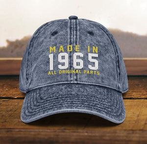 60th Birthday gift Vintage Embroidered Hat for 60th Birthday Born In 1966 Cotton Twill Cap