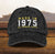 50th Birthday gift Vintage Embroidered Hat for 50th Birthday Born In 1975 Cotton Twill Cap