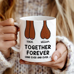 Personalized Together Forever Ceramic Coffee Mug, Funny Couple Gift