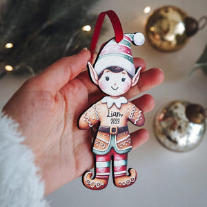 Personalized Elf Girl | Christmas Ornament, Christmas Ornament with custom name for girl for boy , Christmas 2025 Keepsake, Tree Adornment