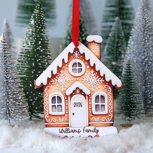 Personalized House Ornament for Christmas - Ornament with custom name, Family ornament, Our first home, Gingerbread house, Tree hanging