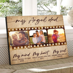 Personalized Memorial Gift For Loss Of Dad, Custom Dad Memorial Gift With Photo, Dad Remembrance Gift, Loss Of Dad Memorial Wall Art