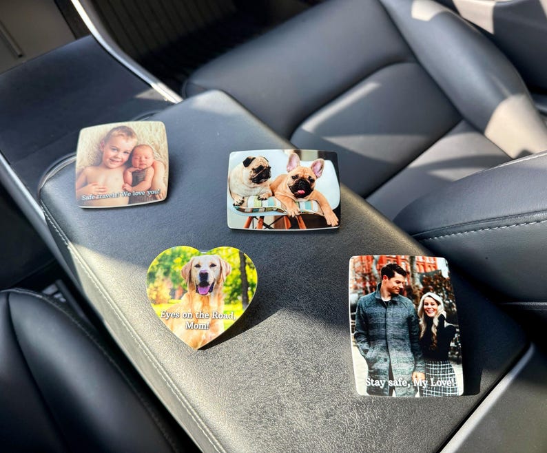 Personalized Valentine's Day Gift For Him, Custom Photo Car Visor Clip, Husband Gifts, Drive Safe Visor Clip With Picture Gift For Boyfriend