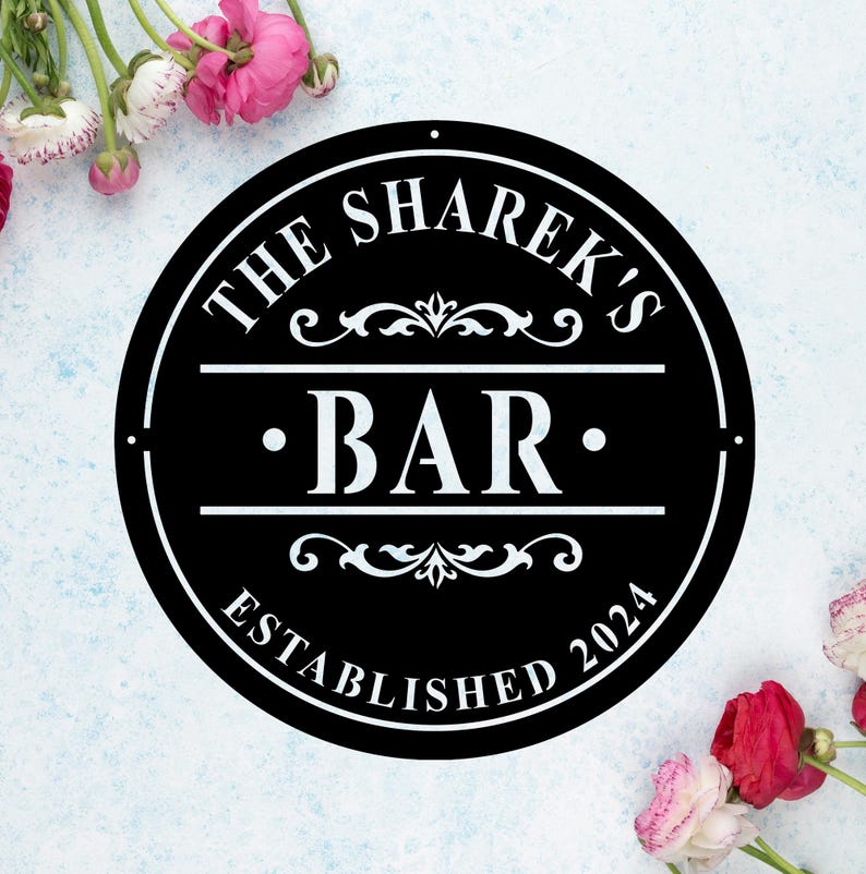 Personalized Metal Bar Wall Sign, Custom Bar Sign, Bar Wall Art Decor,Man Cave Decor,Custom Home Bar Sign,Pub Name Decor,Bar Decor