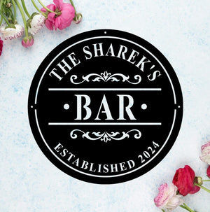 Personalized Metal Bar Wall Sign, Custom Bar Sign, Bar Wall Art Decor,Man Cave Decor,Custom Home Bar Sign,Pub Name Decor,Bar Decor
