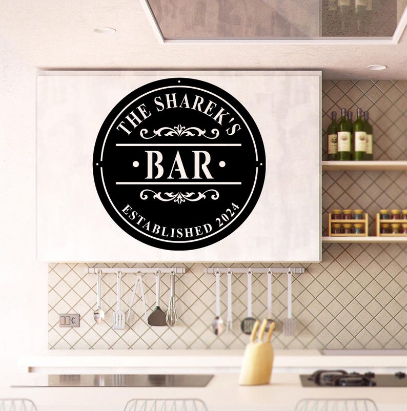 Personalized Metal Bar Wall Sign, Custom Bar Sign, Bar Wall Art Decor,Man Cave Decor,Custom Home Bar Sign,Pub Name Decor,Bar Decor