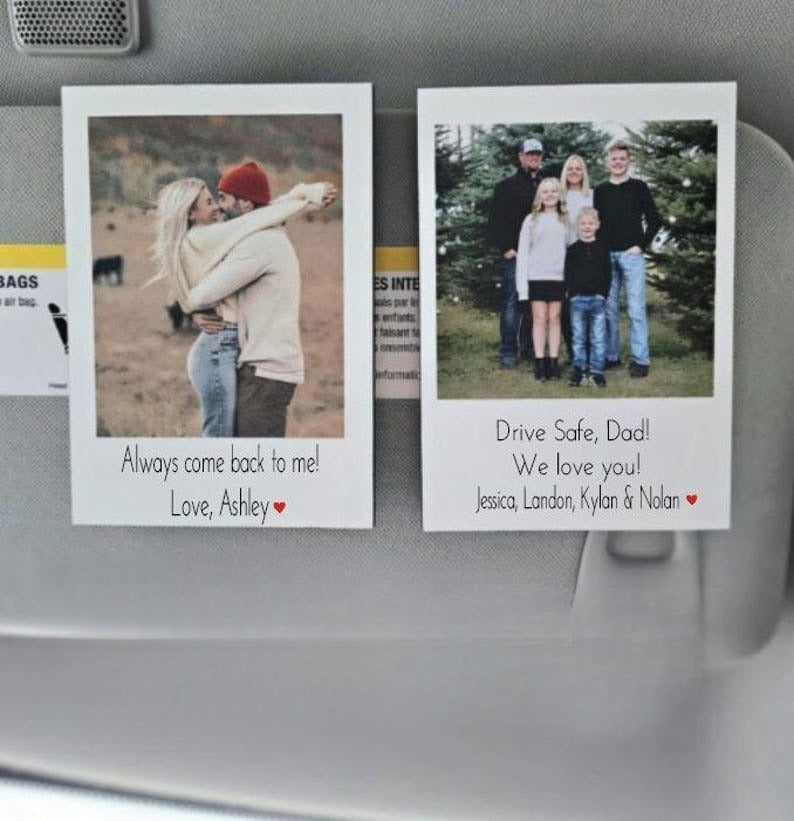 Car Photo Visor Clip, Gift for Dad, Gift for Mom, Valentine's Day Gift, Personalized visor clip, Gift for boyfriend, Gift for girlfriend