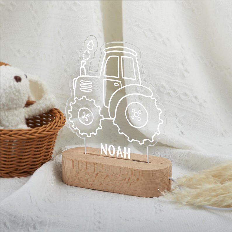 Cartoon Truck Night Lights,Boys Lamp,Construction Truck Gift,Nursery Decor Lamp,Birthday Gifts for Boys,Bedroom Light,Lights for Boys