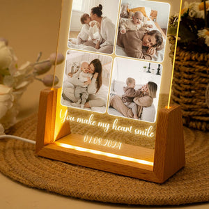 Peronalized Photo Night Light, Custom Photo Collage Frame Lamp, Wedding Gift for Couple, Gift for Mom, Valentines Day Gift, Anniversary Gift