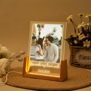 Peronalized Photo Night Light, Custom Photo Collage Frame Lamp, Wedding Gift for Couple, Gift for Mom, Valentines Day Gift, Anniversary Gift